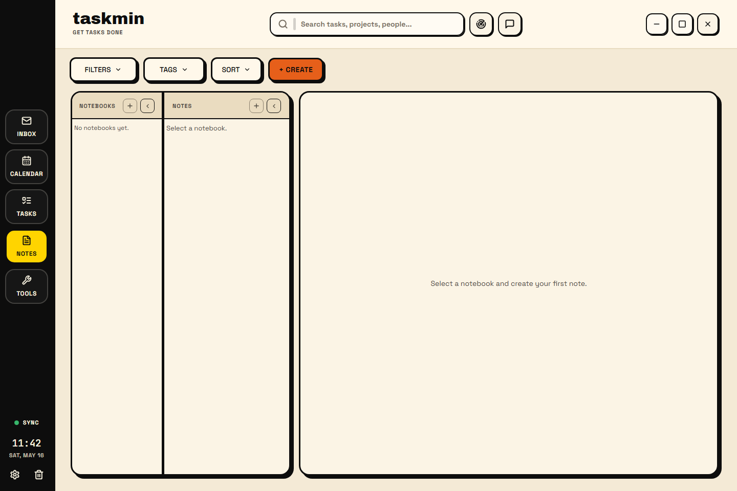 Taskmin notes screenshot